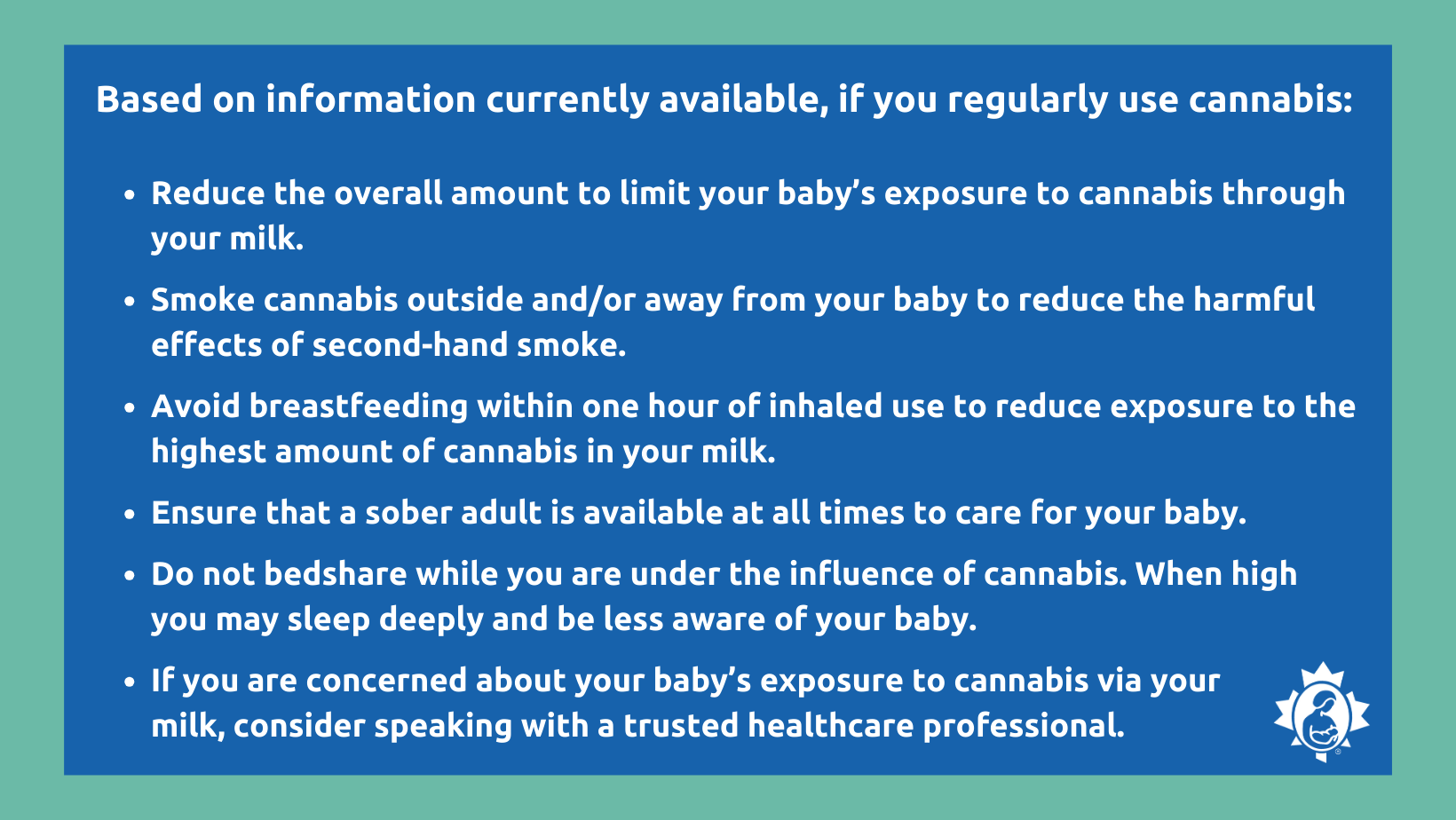 Cannabis and breastfeeding recommendations